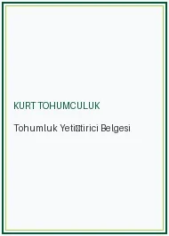 Tohumluk Yetiştirici Belgesi